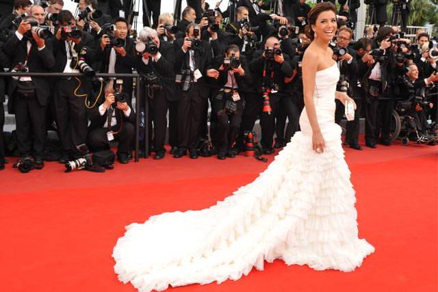 Red carpet wedding dress inspiration-Eva Longoria